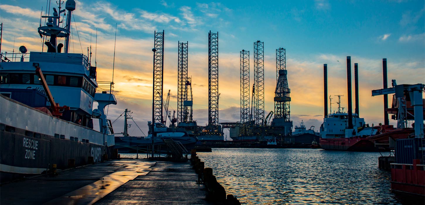 Port of Esbjerg - evening photo | By the Wadden Sea